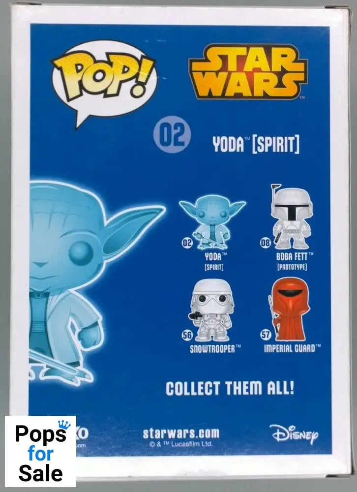 #02 Yoda (Spirit) - Glow - Star Wars Funko POP - PopsforSale.co.uk