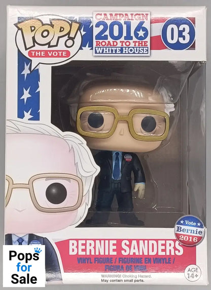 #03 Bernie Sanders - The Vote 2016 Road To The White House Box Damaged Funko POP