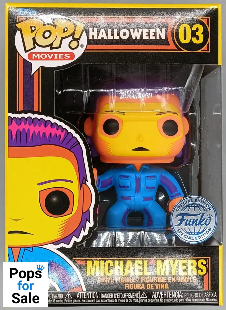 03 Michael Myers - Blacklight - Halloween - Horror - Brand New Funko POP