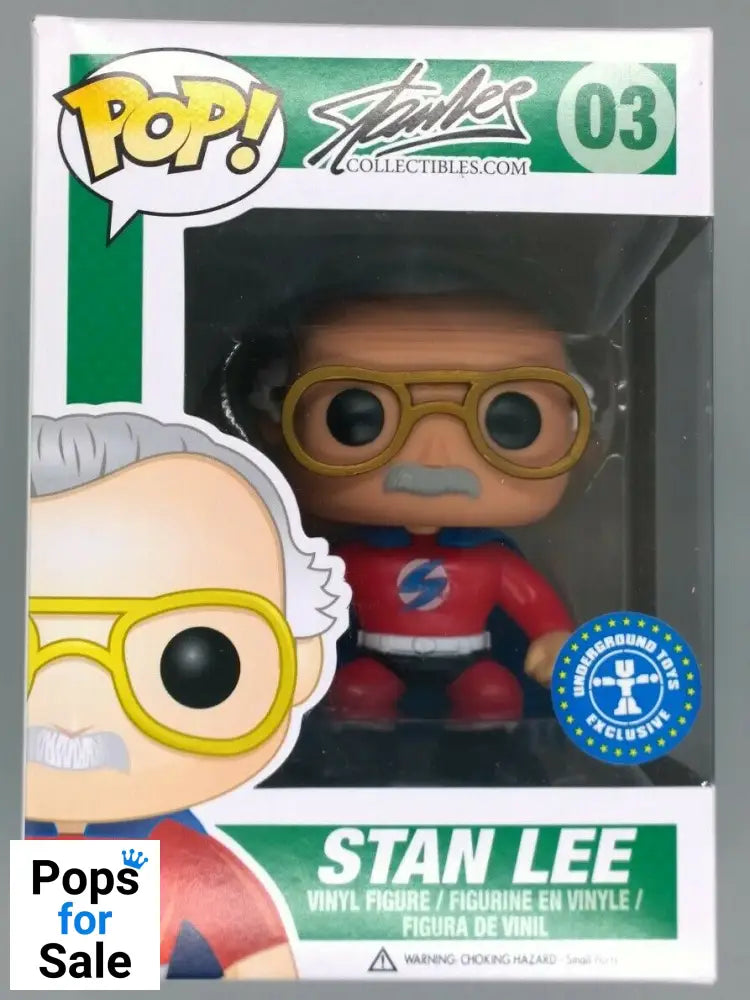 #03 Stan Lee (Superhero- Red) - Stan Lee Funko POP