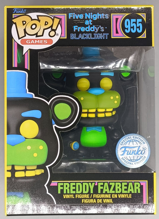 955 Freddy Fazbear - Five Nights at Freddy’s Blacklight Funko POP - Brand New