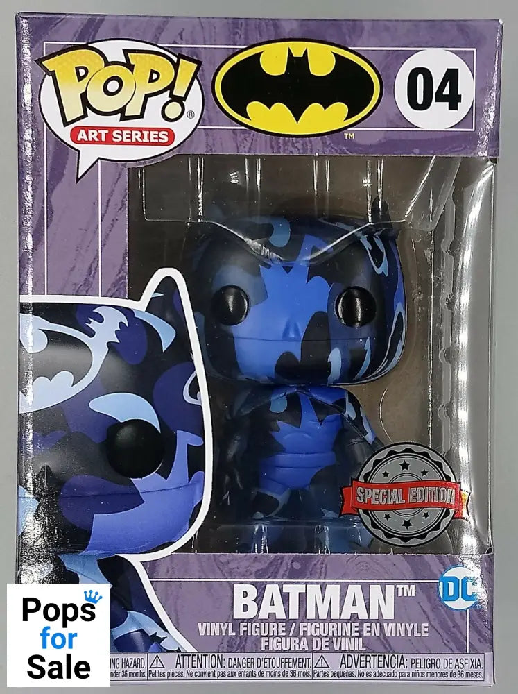 #04 Batman (Dark Blue) - DC Art Series Funko POP - PopsforSale.co.uk