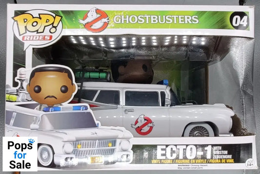 #04 Ecto-1 (with Winston Zeddemore) Rides Ghostbuster Box Damaged Funko POP