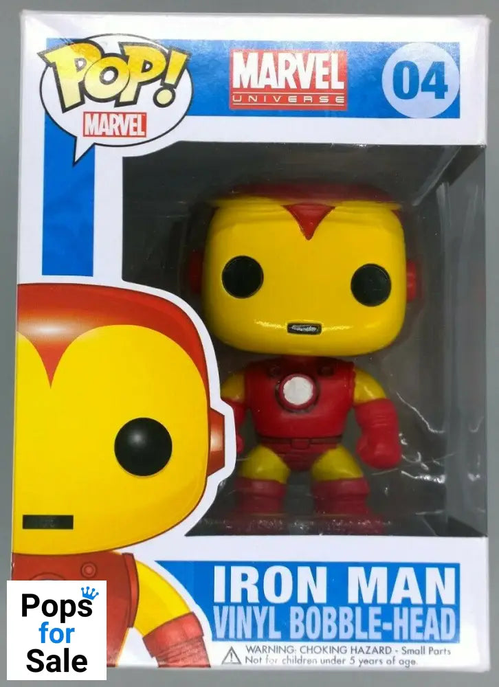 #04 Iron Man - Marvel - Box Damaged Funko POP - PopsforSale.co.uk