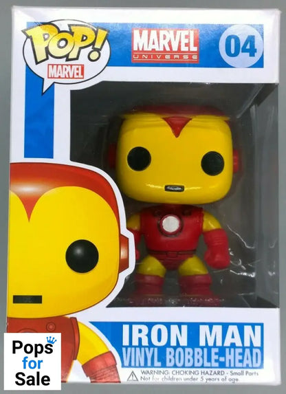 #04 Iron Man - Marvel - Box Damaged Funko POP - PopsforSale.co.uk