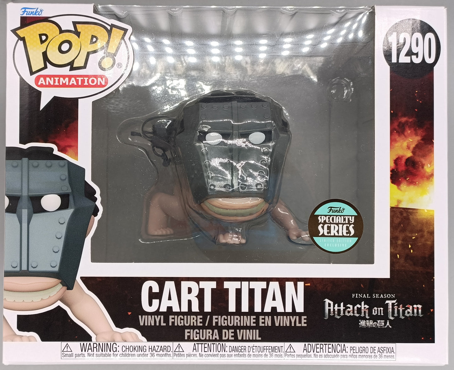 #1290 Cart Titan - 6 Inch - Attack on Titan - Box Damaged Funko POP