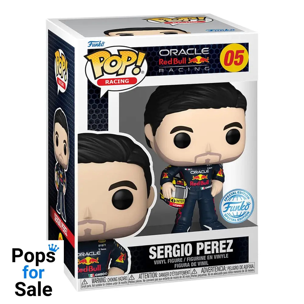 05 Sergio Perez w/helmet - Formula 1 Oracle Red Bull Racing Funko POP - Brand New
