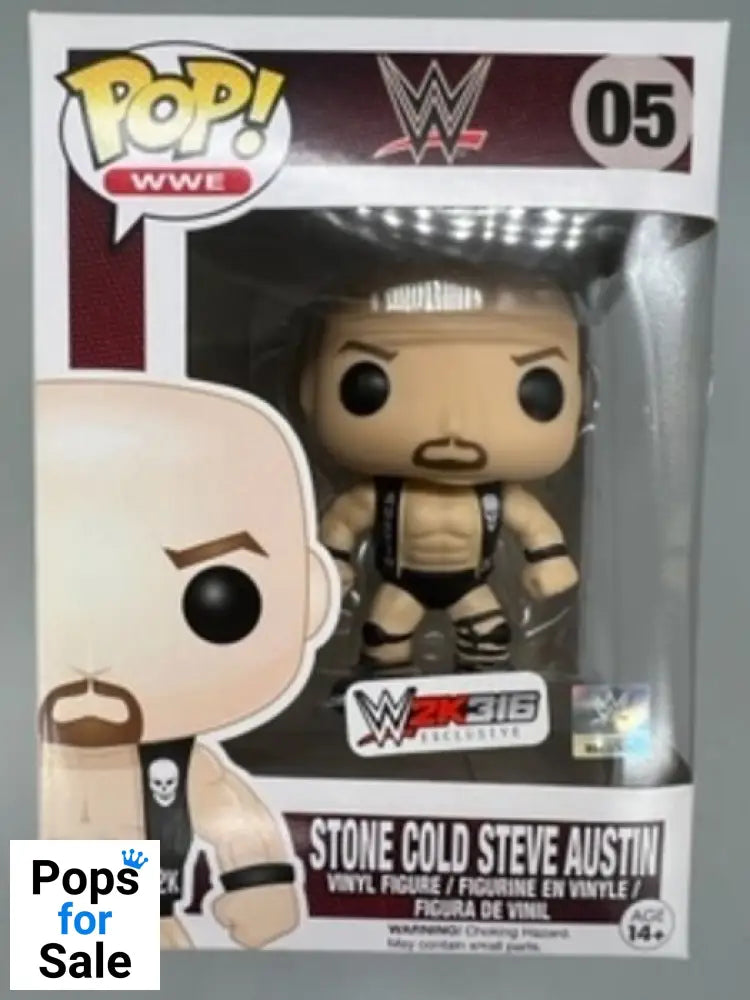 #05 Stone Cold Steve Austin (WWE 2K16) - WWE Box Damaged Funko POP