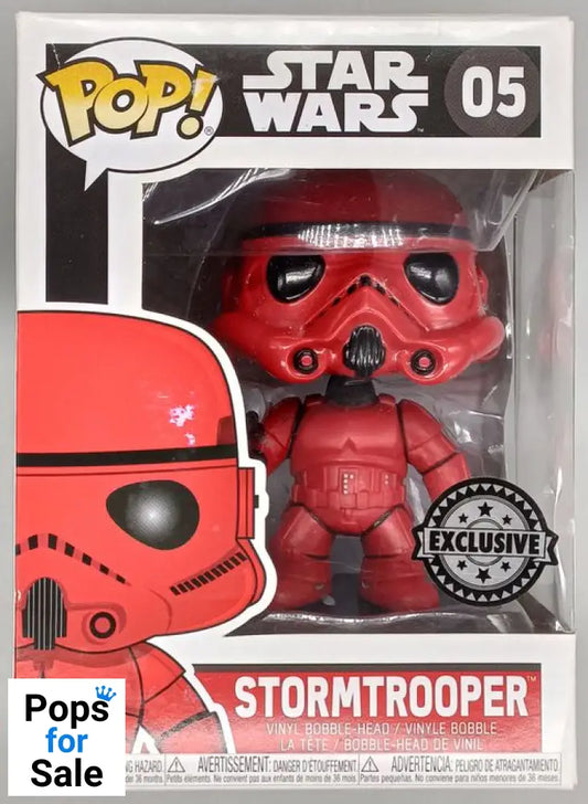 #05 Stormtrooper (Red) - Star Wars - Box Damaged Funko POP - PopsforSale.co.uk