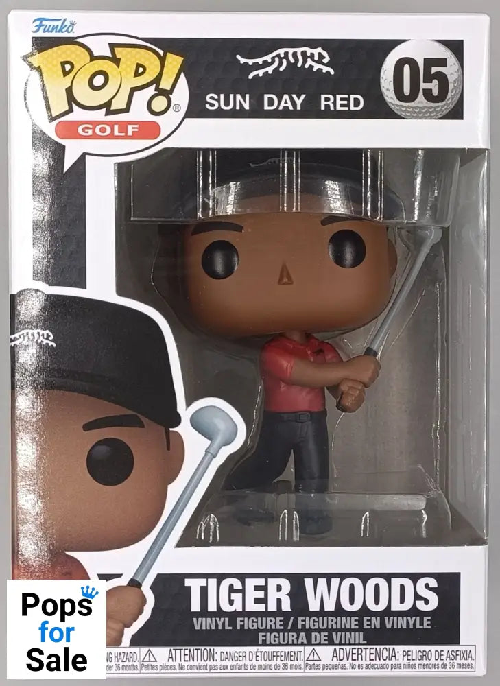 05 Tiger Woods (swing) - Sun Day Red Funko POP - Brand New