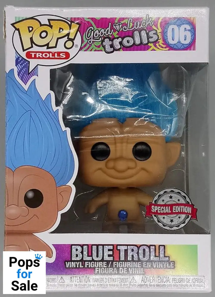 #06 Blue Troll - Trolls - Box Damaged Funko POP - PopsforSale.co.uk