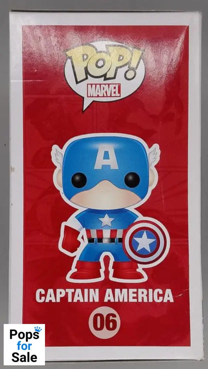 #06 Captain America - Marvel - Box Damaged Funko POP - PopsforSale.co.uk