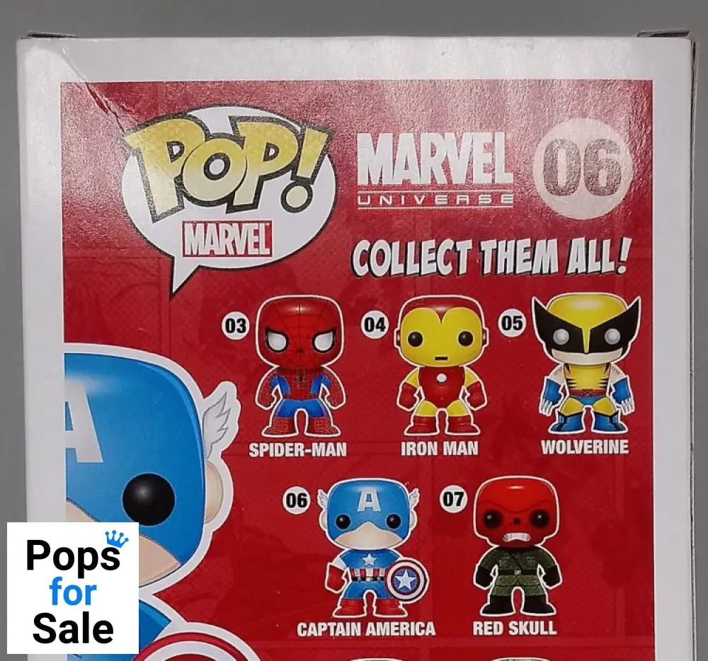 #06 Captain America - Marvel - Box Damaged Funko POP - PopsforSale.co.uk