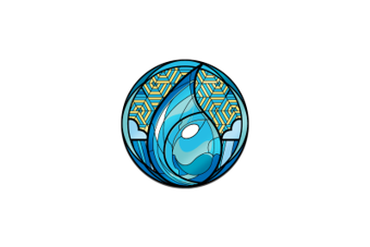 Pinfinity AR Pin: Stained Glass Island - Magic the Gathering PMTG061 Pin
