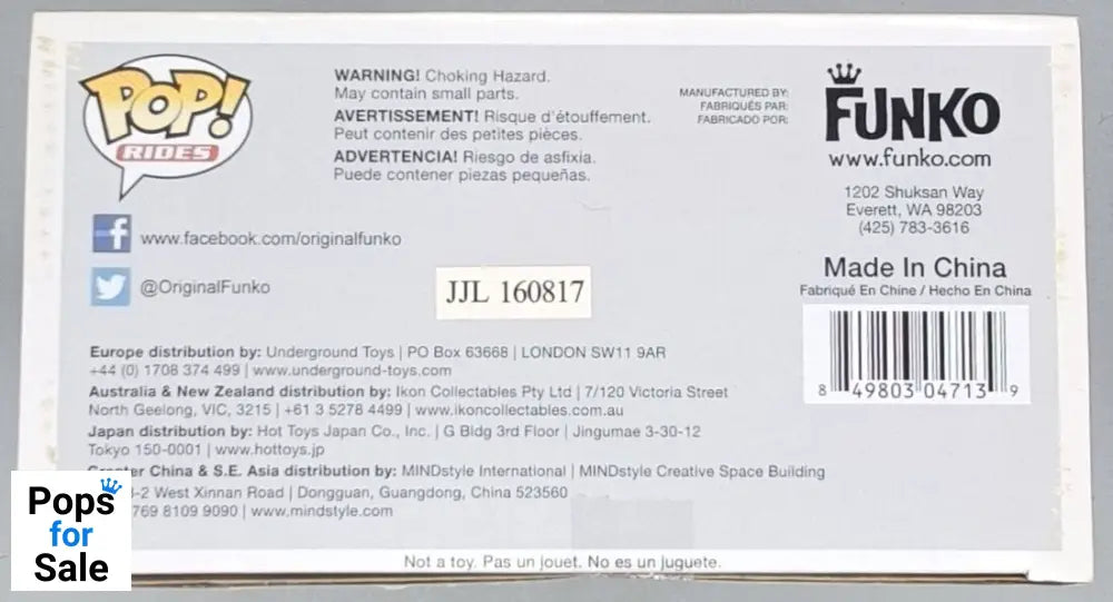 08 Daryl Dixon's Chopper - Rides - The Walking Dead - Box Damaged Funko POP