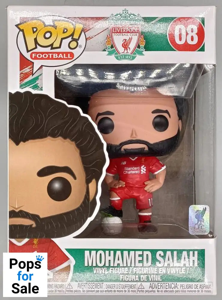 #08 Mohamed Salah - Football - Liverpool FC - Box Damaged Funko POP
