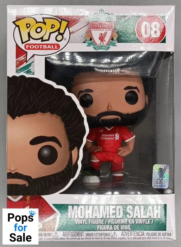 #08 Mohamed Salah - Football - Liverpool FC Funko POP - PopsforSale.co.uk