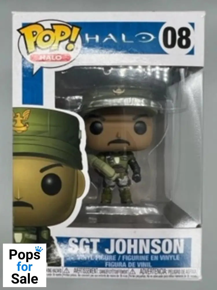 #08 Sgt Johnson - Halo - Box Damaged Funko POP