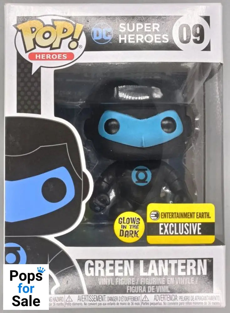 #09 Green Lantern (Silhouette) - Glow - DC Super Her Box Damaged Funko POP