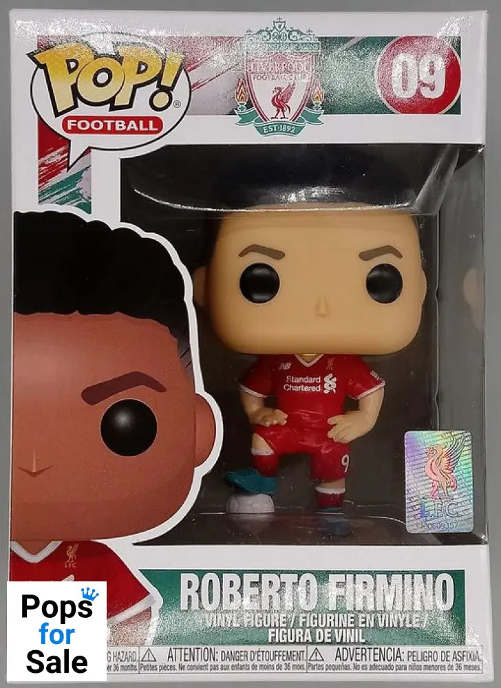 #09 Roberto Firmino - Liverpool - Box Damaged Funko POP - PopsforSale.co.uk