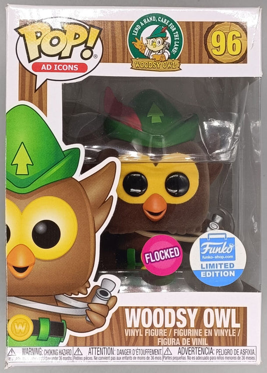 96 Woodsy Owl - Flocked - Ad Icons - Funko POP - Box Damaged