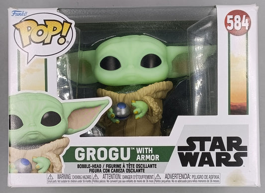 #584 Grogu (with Armor) Star Wars - Book of Boba Fett Funko POP - Box Damaged
