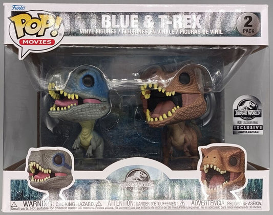 [2 Pack] Blue & TRex - Jurassic World Exhibition - Box Damaged Funko POP