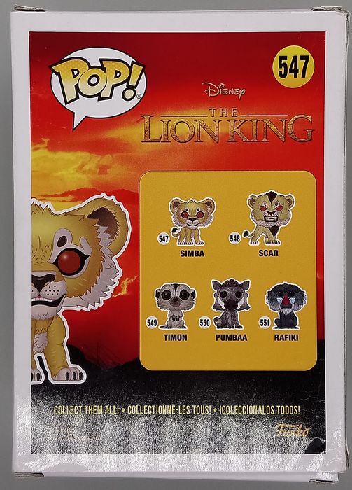 #547 Simba - Flocked - Disney The Lion King - Box Damaged Funko POP