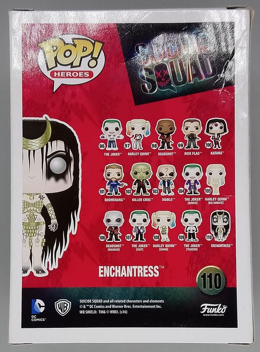 #110 Enchantress  Suicide Squad  DC Legion of Collectors Damaged Box Funko POP