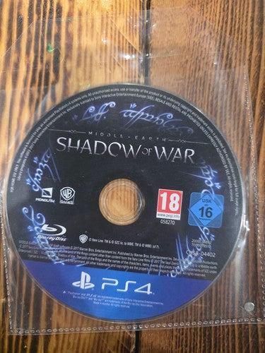Middle Earth: Shadow of War for Playstation 4 (PS4) - [Just Disc]