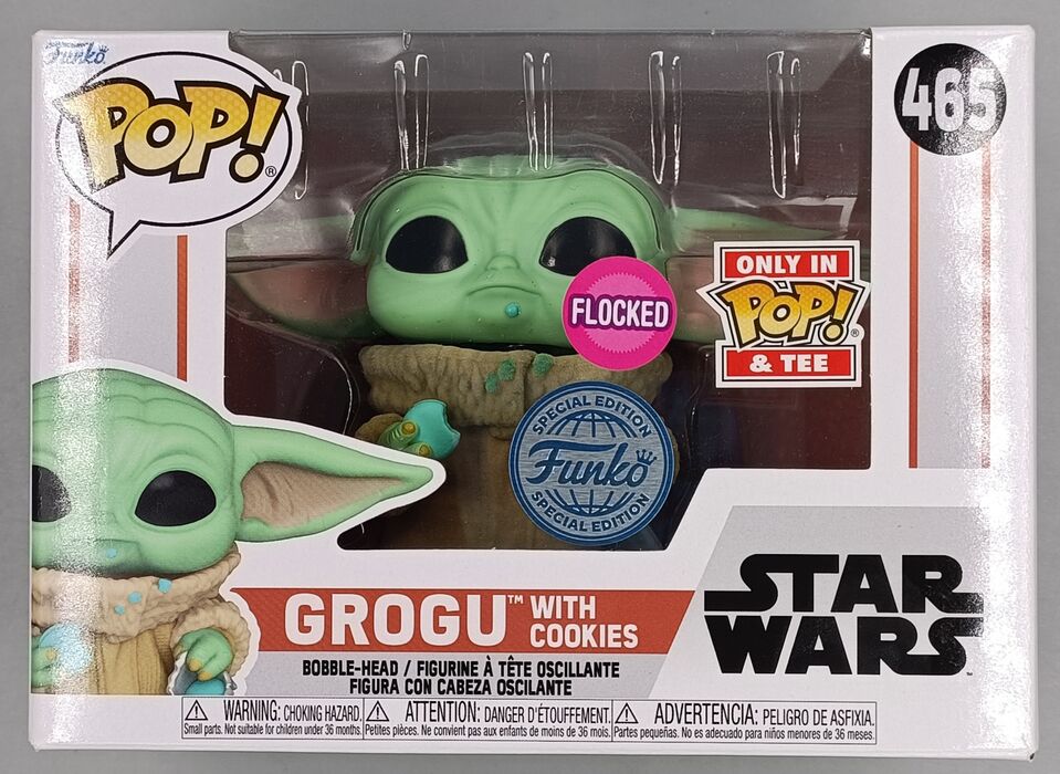 #465 Grogu (with Cookies) Flocked Star Wars Funko POP