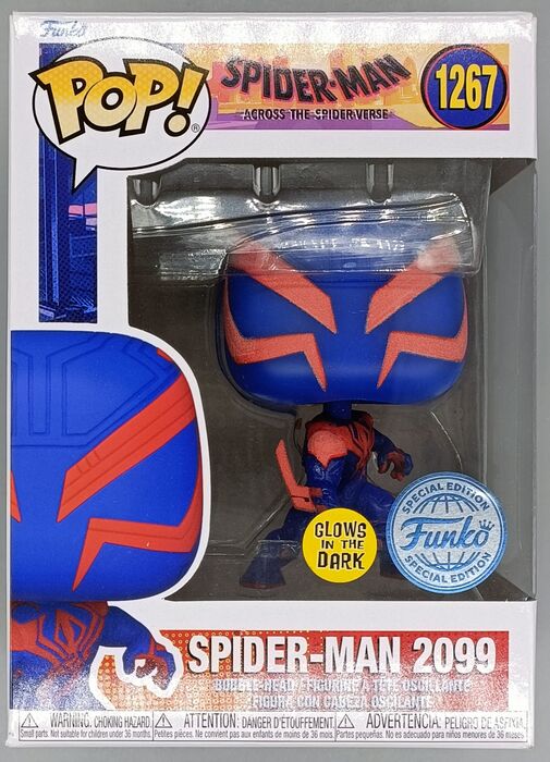 1267 Spider-Man 2099 Glow Marvel Spider-verse - Box Damaged Funko POP