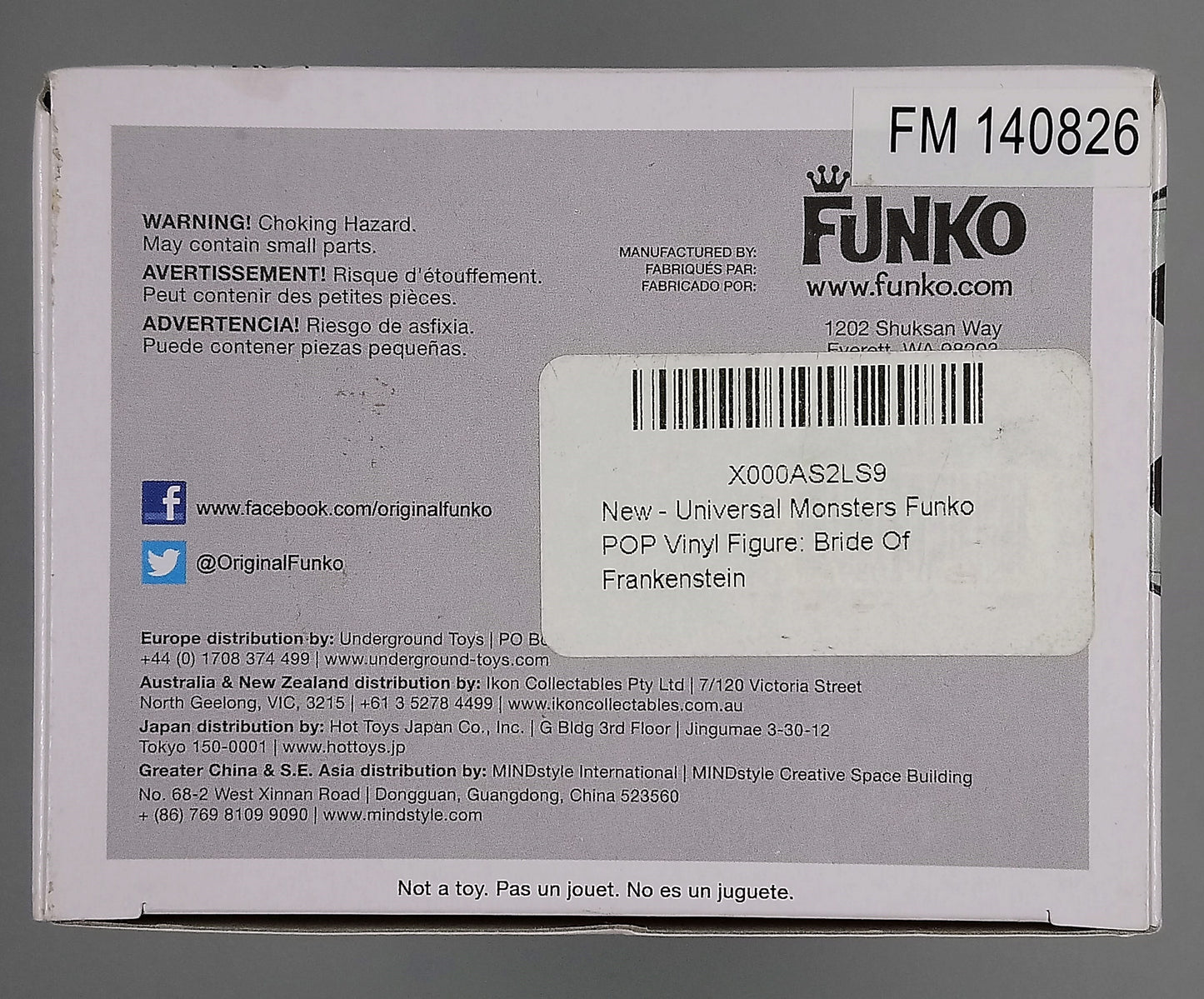 113 The Bride of Frankenstein - Universal Monsters - Horror - Box Damaged Funko POP