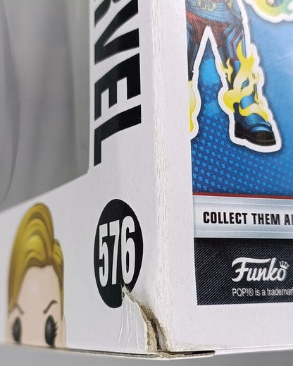 576 Captain Marvel (Short Hair) Marvel Avengers Endgame Funko POP - Box Damaged