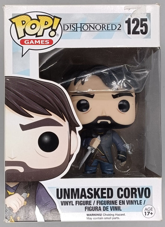 125 Unmasked Corvo - Dishonored 2 - Funko POP - Box Damaged