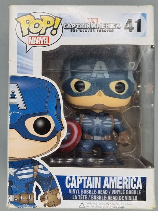 41 Captain America  Marvel Captain America Winter Soldier Funko POP - Box Damaged