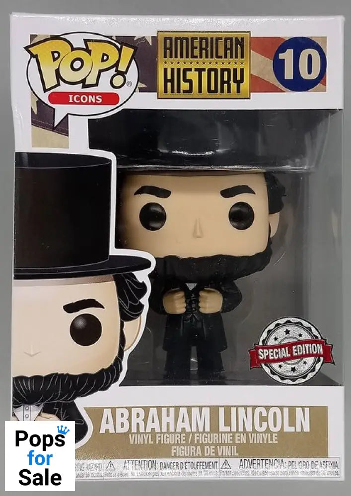 10 Abraham Lincoln - American History - Funko POP - Box Damaged