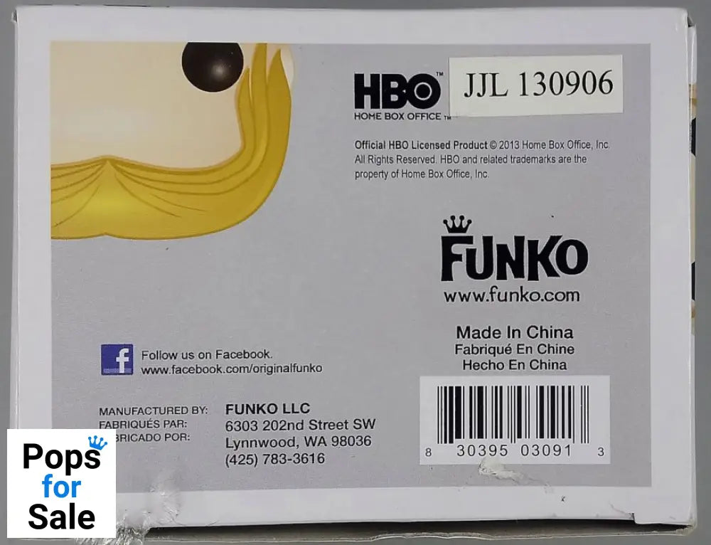 #10 Jaime Lannister - Game of Thrones - Box Damaged Funko POP