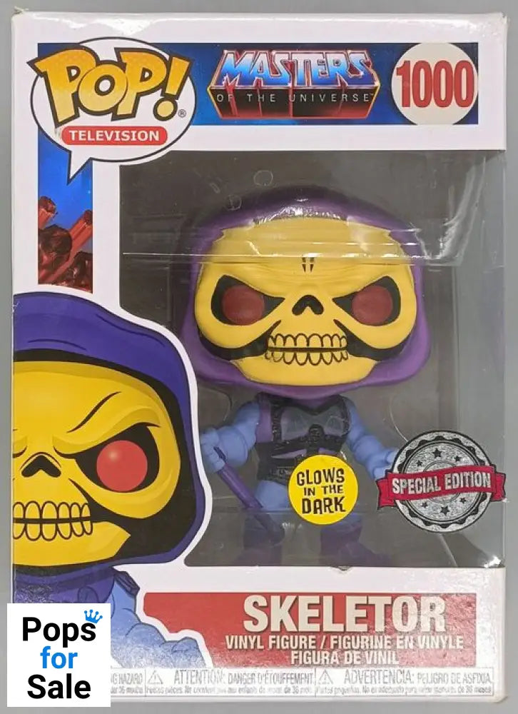 1000 Skeletor - Glow - Masters of the Universe - Box Damaged Funko POP