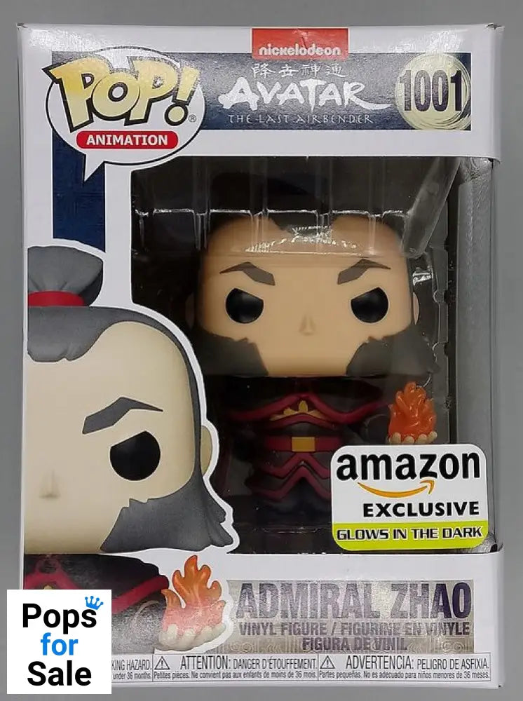 #1001 Admiral Zhao (w/ Fireball) Glow Avatar: The La Box Damaged Funko POP