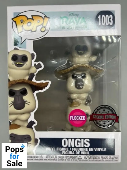 #1003 Ongis - Flocked - Disney Raya The Last Dragon Box Damaged Funko POP - PopsforSale.co.uk