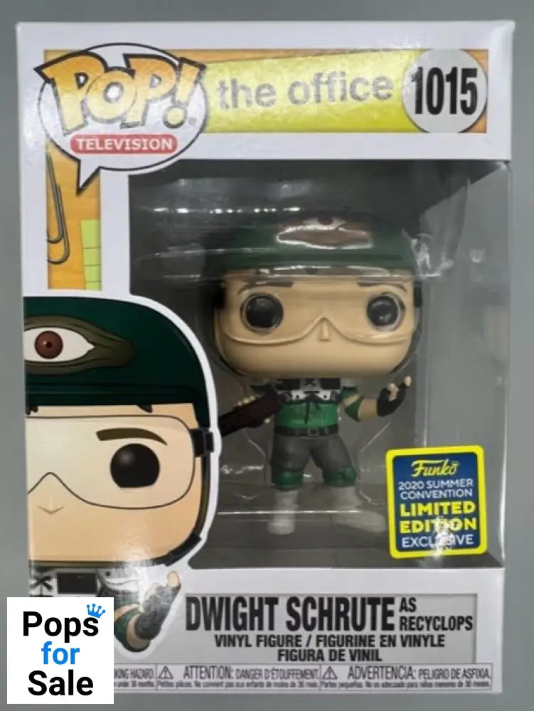 #1015 Dwight Schrute (as Recyclops Conserve) The Office 2022 Funko POP - PopsforSale.co.uk