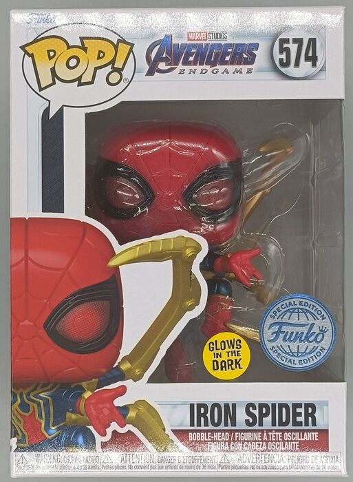 #574 Iron Spider (w/ Gauntlet) Glow Marvel Avengers Endgame Funko POP