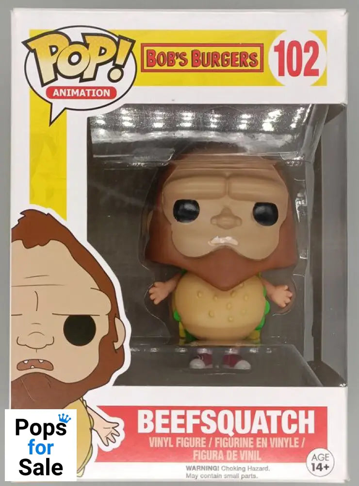 #102 Beefsquatch - Bobs Burgers - Box Damaged Funko POP - PopsforSale.co.uk