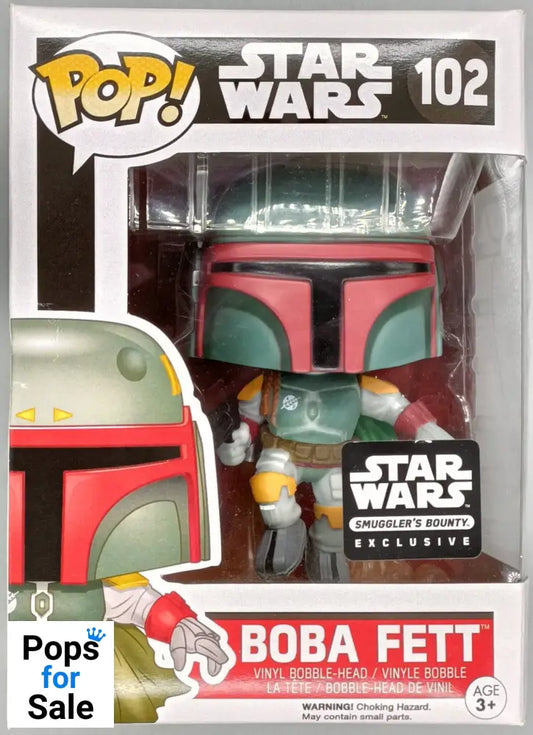 #102 Boba Fett (Action Pose) - Star Wars Smugglers Bounty - Box Damaged Funko POP - PopsforSale.co.uk