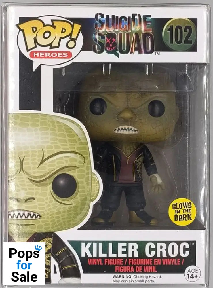 #102 Killer Croc - Glow - Suicide Squad Funko POP - PopsforSale.co.uk