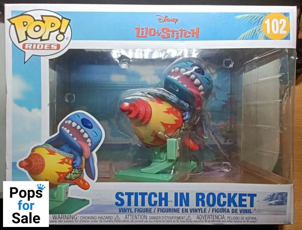 102 Stitch in Rocket - Disney Lilo & Stitch - Rides - Box Damaged Funko POP