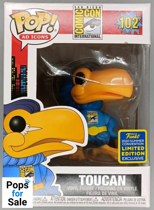 102 Toucan (Hero) - SDCC - Ad Icons - 2020 Con - Box Damaged Funko POP