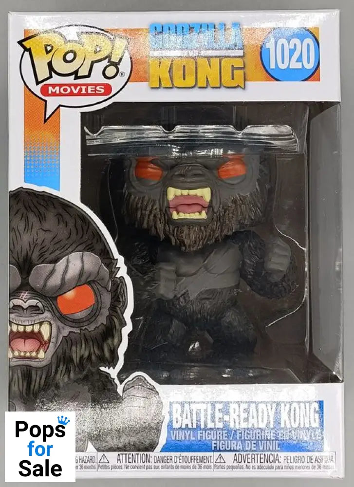 1020 Battle-Ready Kong - Godzilla Vs Kong - Funko POP - Box Damaged