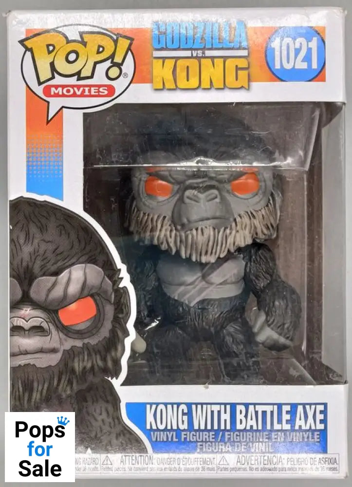#1021 Kong (with Battle Axe) - Godzilla Vs Kong - Box Damaged Funko POP